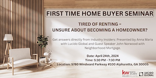 Image principale de First Time Home Buyer Seminar