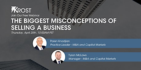 Free Webinar - The Biggest Misconceptions of Selling a Business