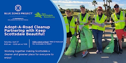 Imagem principal do evento Blue Zones Project Scottsdale Adopt-a-Road Cleanup!