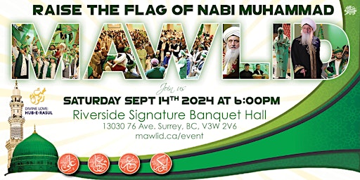 Imagem principal do evento 2024 Grand Mawlid Nabi ﷺ and Super Ziarat (BC, CANADA)