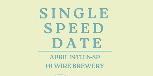 Image principale de Single speed date