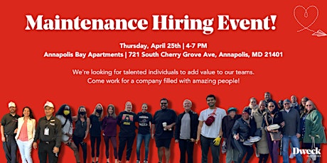 Annapolis Maintenance Hiring Event