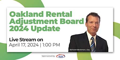 Hauptbild für LOCATION CHANGE - Oakland Rental Adjustment Board 2024 Update
