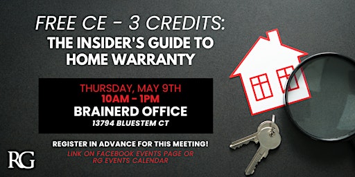 Image principale de FREE CE: 3 Credits - The Insider's Guide to Home Warranty