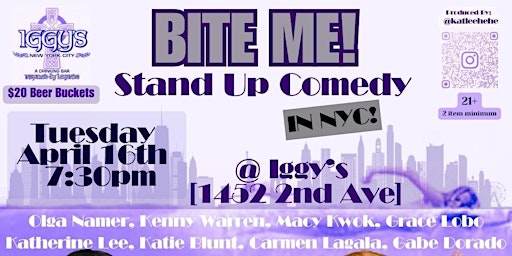 Primaire afbeelding van Bite Me! Stand Up Comedy in NYC