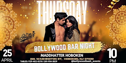 Imagem principal do evento Bollywood Bar Night in Hoboken @ MaddHatter Hoboken
