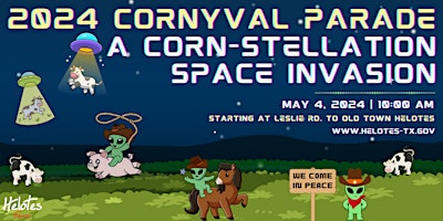 Immagine principale di 2024 A Corn-Stellation Space Invasion Cornyval Parade 