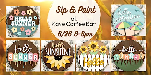 Imagen principal de Kave Coffee Bar Summer Sip & Paint