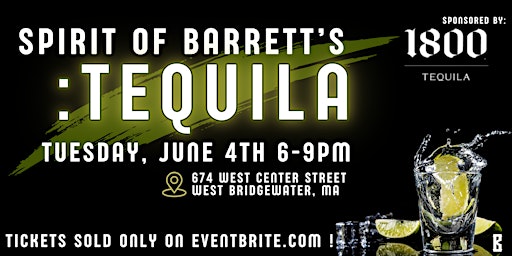 Imagem principal do evento Spirit of Barrett’s :TEQUILA !  - A Tequila Pairing Event-