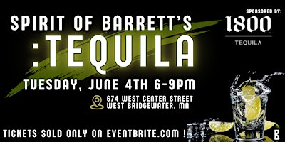 Hauptbild für Spirit of Barrett’s :TEQUILA !  - A Tequila Pairing Event-