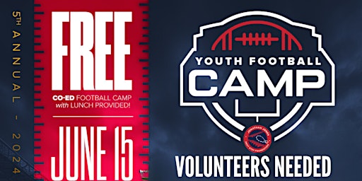 Image principale de Volunteer Registration for Next Step Foundation 5th Annual Youth Football Camp