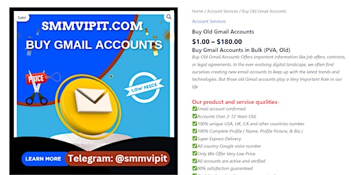 Buy Old Gmail Accounts ✅Only We Offer primary image