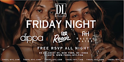 Image principale de FRIDAY! BEST HEATED ROOFTOP PARTY @THE DL (NO COVER ALL NIGHT)