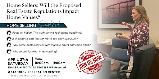 Imagem principal do evento Home Sellers: Will the Proposed Real Estate Regulations Impact Home Values?