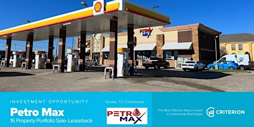 Webinar: Announcing the Petro Max Gas Station Portfolio Investment primary image