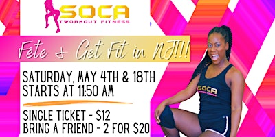 Primaire afbeelding van Soca Tworkout Fitness: Fête and Get Fit in Maplewood, NJ!!!