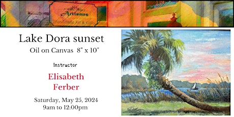 Lake Dora sunset  8" x 10" oil on canvas