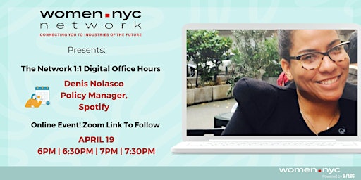 Imagen principal de Women.NYC Network | 1:1 Digital Office Hours with Denis Nolasco
