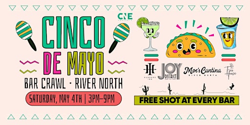 85% SOLD OUT CINCO DE MAYO RIVER NORTH BAR CRAWL primary image