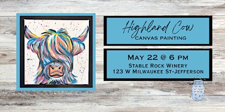 Highland Cow Canvas Painting