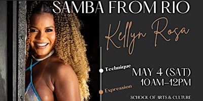 Primaire afbeelding van Samba from Rio!  Special Workshop with Kellyn Rosa