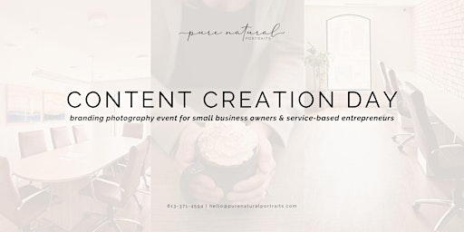 Primaire afbeelding van Branding Photography Event for Small Business Owners (Content Creation Day)