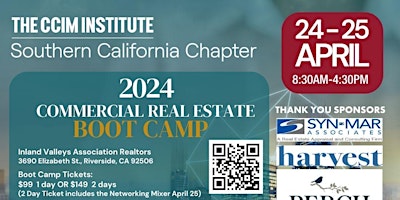 Immagine principale di Commercial Real Estate Boot Camp (hosted by the SoCal CCIM Chapter) - 2 DAYS 