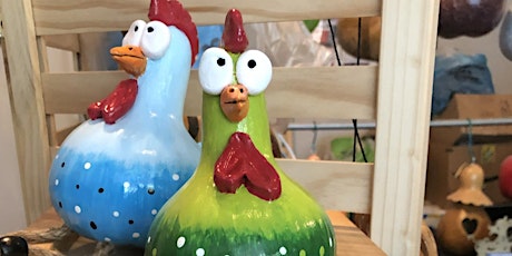 Crazy Chicken Gourd Painting with Sue