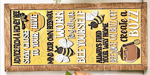 Advice from Flamingo and Bee Home Decor Sign primary image