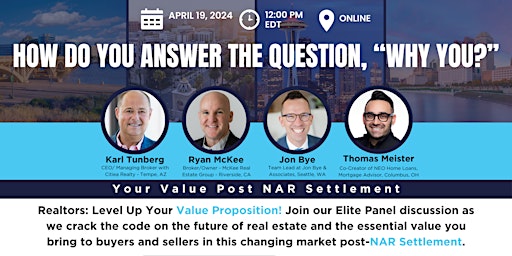 How Do You Answer the Question, “Why You?” - Elite Realtor Panel primary image