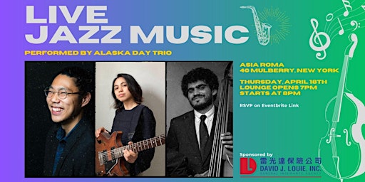 LIVE JAZZ MUSIC performed by Alaska Day Trio primary image
