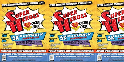 Imagem principal do evento TCCSC SUPER HEROES OF SOCIAL WORK 5K
