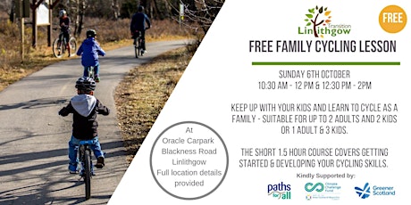 Free Family Cycle Training Session in Linlithgow primary image