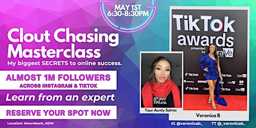 Hauptbild für Clout Chasing Masterclass| Veronica B | SYD, AUS