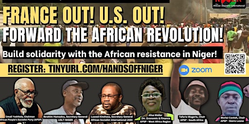 Imagem principal do evento FRANCE OUT! U.S. OUT! Forward the African Revolution!  Build solidarity