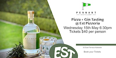 Immagine principale di Pennant Distillery Gin  tasting @ Est Pizzeria 