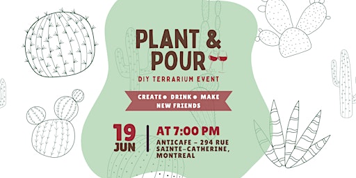 Primaire afbeelding van Plant and Pour | Wine Glass Terrarium Event in Downtown Montreal