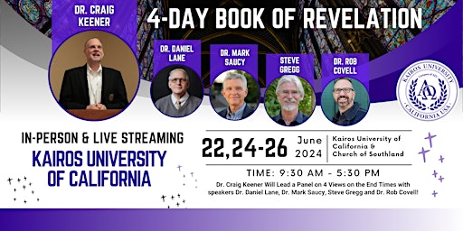 Primaire afbeelding van The 4-Day Book of Revelation Conference with Dr. Craig Keener