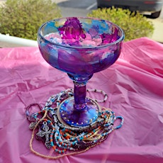 Art Ink and Drink " Kaleidoscope  Margarita Glasses" at Frothy Beard