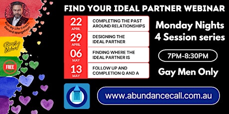 Find your Ideal Partner Webinar ( Gay Men Only)