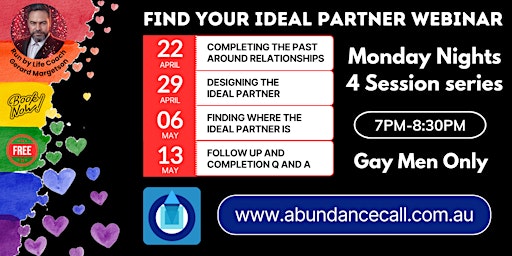 Hauptbild für Find your Ideal Partner Webinar ( Gay Men Only)