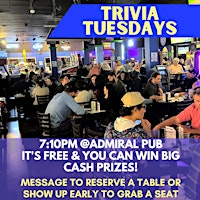 Imagem principal do evento Tuesday Trivia at Admiral Pub