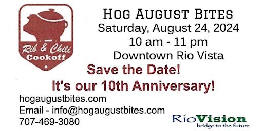 Primaire afbeelding van 10th Annual Hog August Bites Rib & Chili Cookoff
