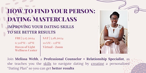 How to Find Your Person Dating Masterclass primary image