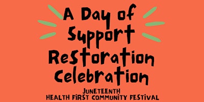 Juneteenth Health First Fair -Sponsorships Available primary image