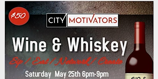 Wine &  Whiskey-Sip - Eat & Create primary image