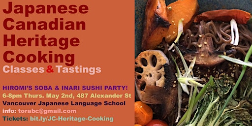 Imagem principal de Japanese Canadian Heritage Cooking Class - May Soba Sizzler + Inari Sushi!