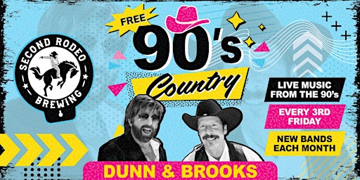 Image principale de 90s Country LIVE @ Second Rodeo Brewing with DUNN & BROOKS
