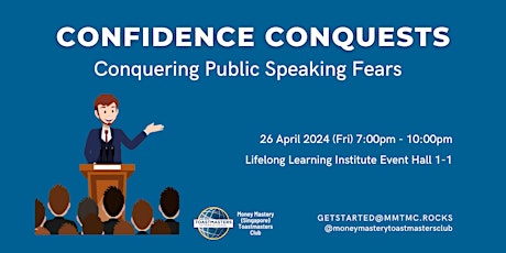 Primaire afbeelding van Public Speaking Masterclass - Confidence Conquests