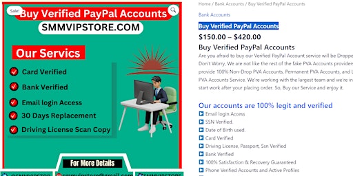 Hauptbild für Are you afraid to buy our Verified PayPal Account service will be Dropped?